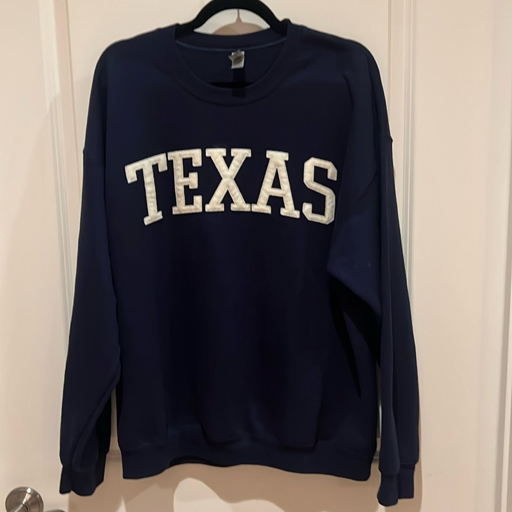 XL Navy Blue Texas sweat shirt